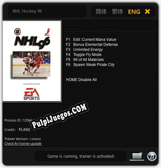 NHL Hockey 96: Cheats, Trainer +6 [FLiNG]