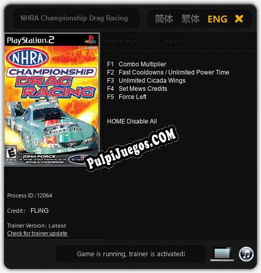 Entrenador liberado a NHRA Championship Drag Racing [v1.0.3]