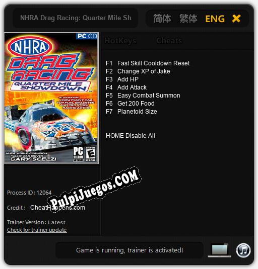 NHRA Drag Racing: Quarter Mile Showdown: Trainer +7 [v1.7]