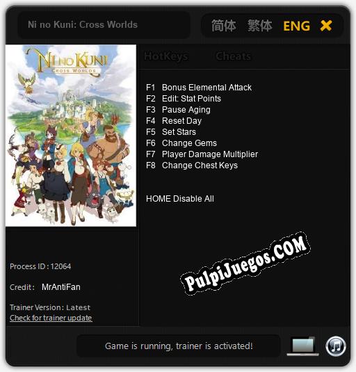 Ni no Kuni: Cross Worlds: Cheats, Trainer +8 [MrAntiFan]