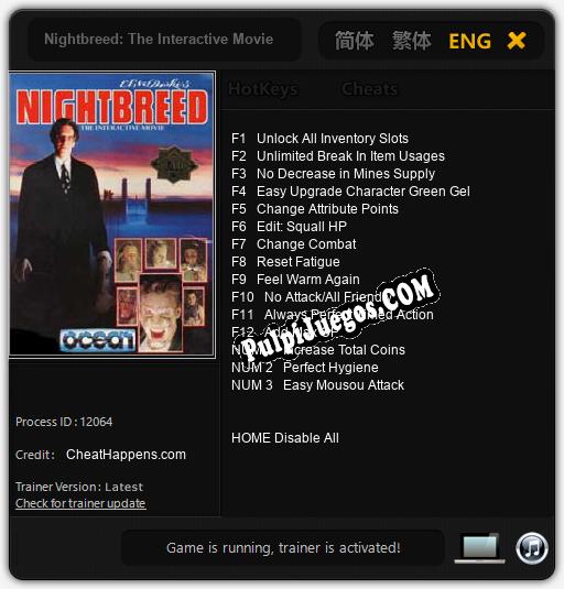 Nightbreed: The Interactive Movie: Treinador (V1.0.83)