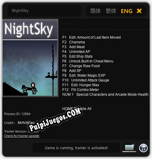 Entrenador liberado a NightSky [v1.0.6]