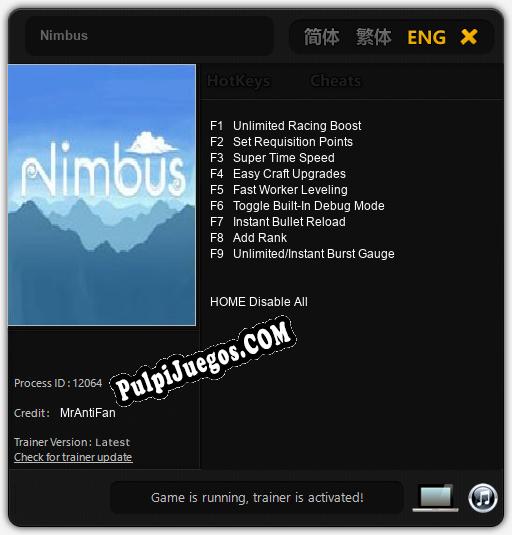 Nimbus: Treinador (V1.0.19)