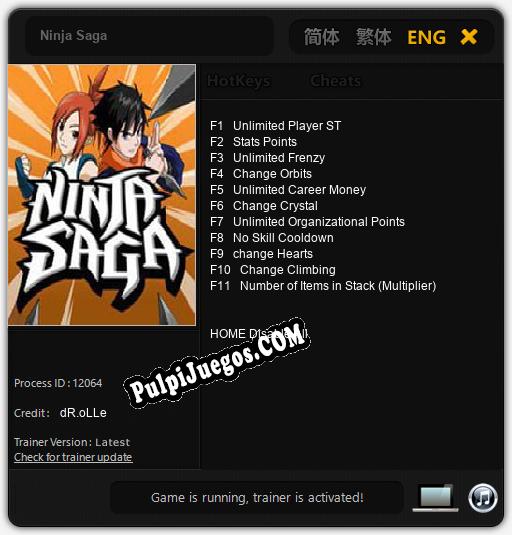 Ninja Saga: Cheats, Trainer +11 [dR.oLLe]