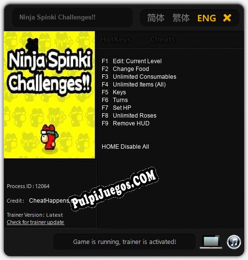 Ninja Spinki Challenges!!: Trainer +9 [v1.7]