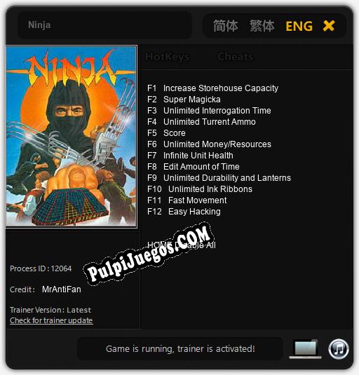 Entrenador liberado a Ninja [v1.0.6]