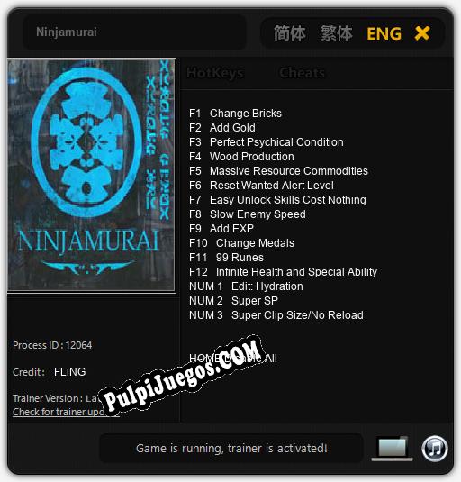 Ninjamurai: Cheats, Trainer +15 [FLiNG]