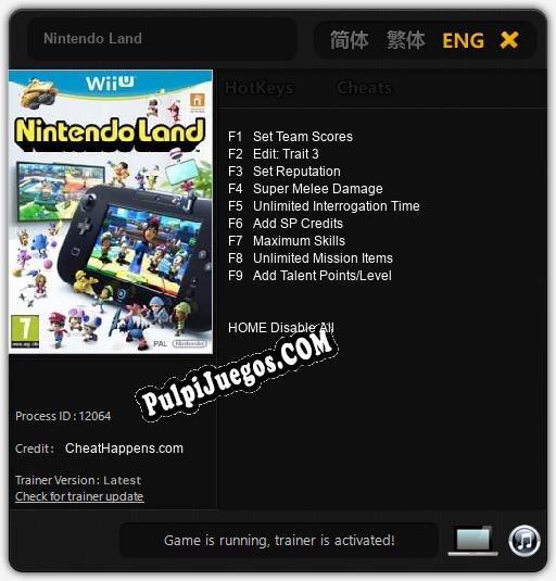 Entrenador liberado a Nintendo Land [v1.0.2]