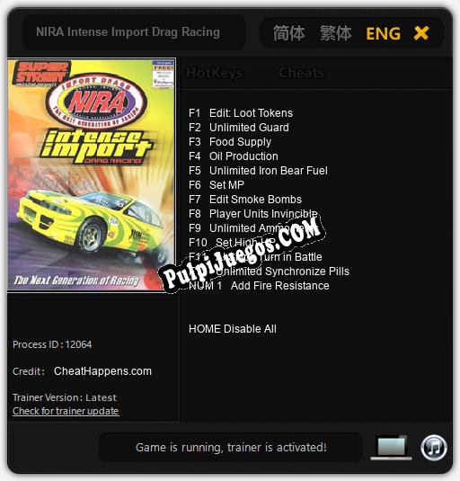 NIRA Intense Import Drag Racing: Cheats, Trainer +13 [CheatHappens.com]