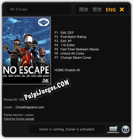 No Escape: Trainer +7 [v1.6]