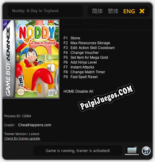 Noddy: A Day in Toyland: Treinador (V1.0.42)