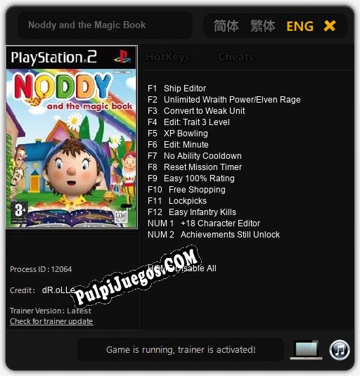 Noddy and the Magic Book: Trainer +14 [v1.2]