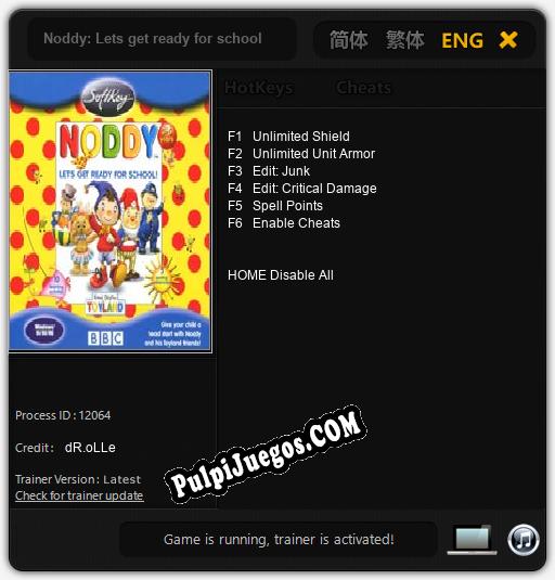 Entrenador liberado a Noddy: Lets get ready for school [v1.0.5]