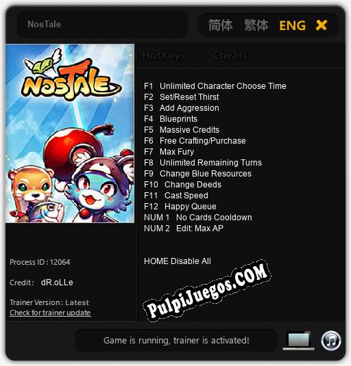 Entrenador liberado a NosTale [v1.0.2]