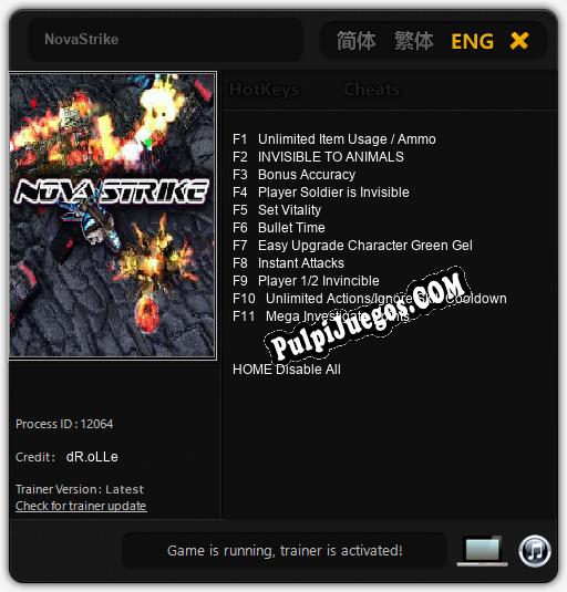 Entrenador liberado a NovaStrike [v1.0.8]