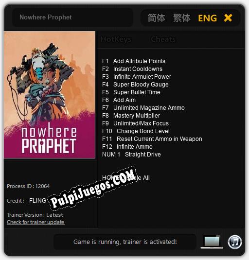 Nowhere Prophet: Treinador (V1.0.57)