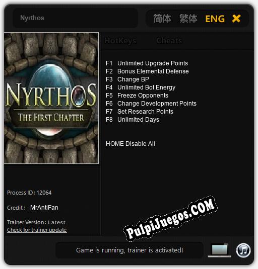 Nyrthos: Treinador (V1.0.45)