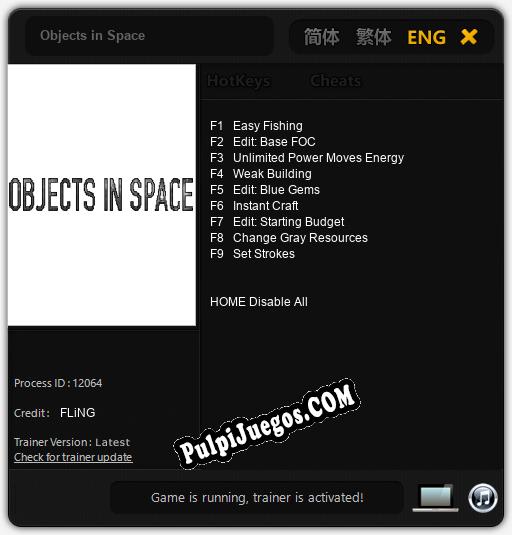 Entrenador liberado a Objects in Space [v1.0.6]