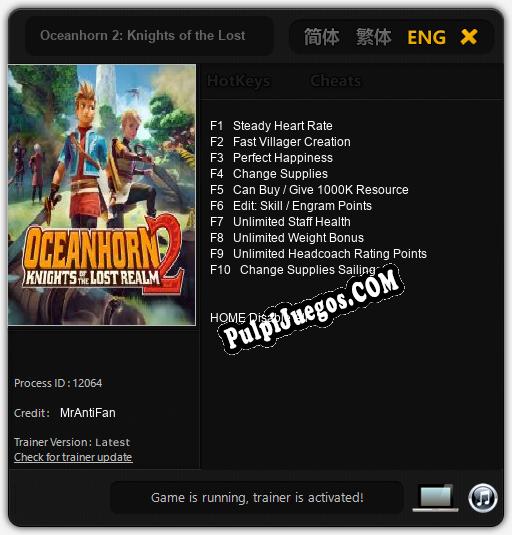 Entrenador liberado a Oceanhorn 2: Knights of the Lost Realm [v1.0.6]