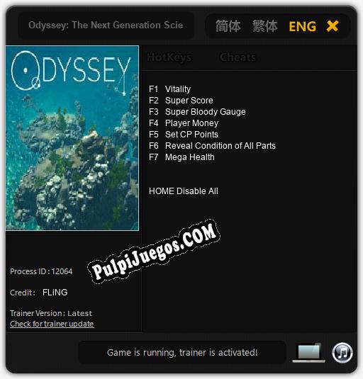 Odyssey: The Next Generation Science Game: Cheats, Trainer +7 [FLiNG]