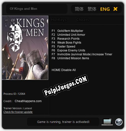 Entrenador liberado a Of Kings and Men [v1.0.1]