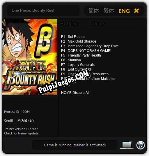 Entrenador liberado a One Piece: Bounty Rush [v1.0.2]