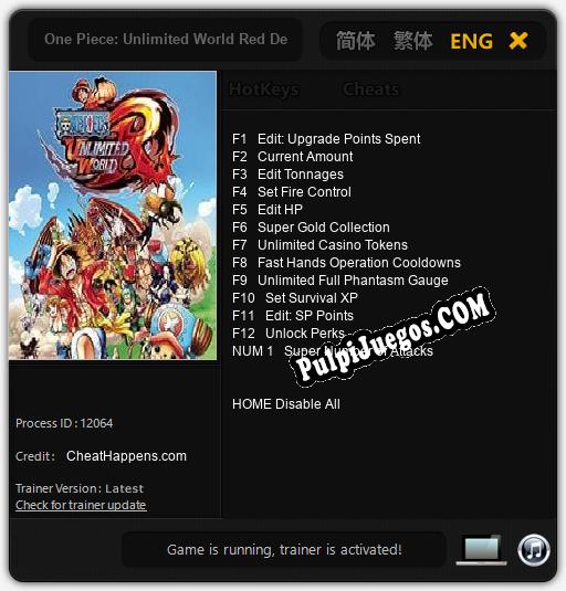 One Piece: Unlimited World Red Deluxe Edition: Cheats, Trainer +13 [CheatHappens.com]