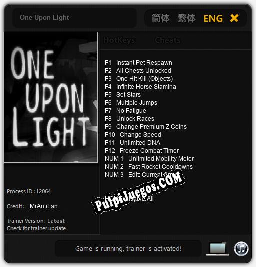 Entrenador liberado a One Upon Light [v1.0.6]