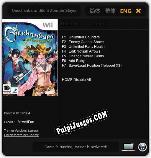 Onechanbara: Bikini Zombie Slayers: Trainer +7 [v1.1]