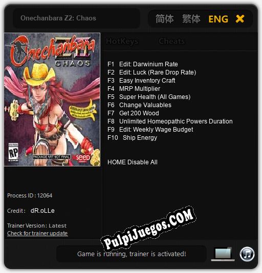 Onechanbara Z2: Chaos: Treinador (V1.0.58)