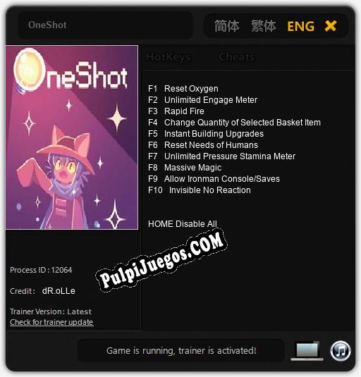 Entrenador liberado a OneShot [v1.0.3]