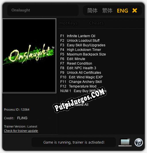 Onslaught: Trainer +13 [v1.2]