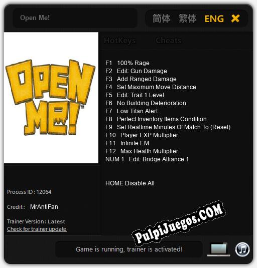 Open Me!: Treinador (V1.0.32)