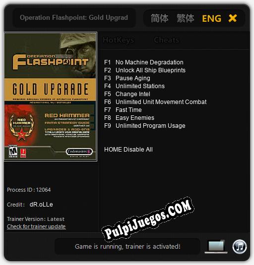 Operation Flashpoint: Gold Upgrade: Cheats, Trainer +9 [dR.oLLe]