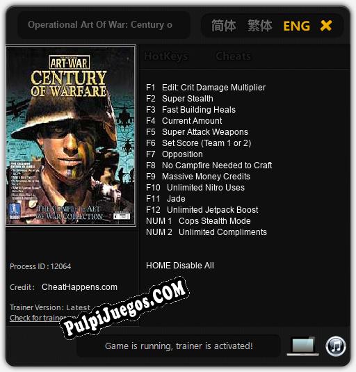 Operational Art Of War: Century of Warfare: Cheats, Trainer +14 [CheatHappens.com]