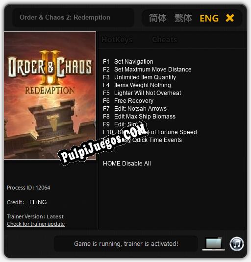 Order & Chaos 2: Redemption: Cheats, Trainer +11 [FLiNG]