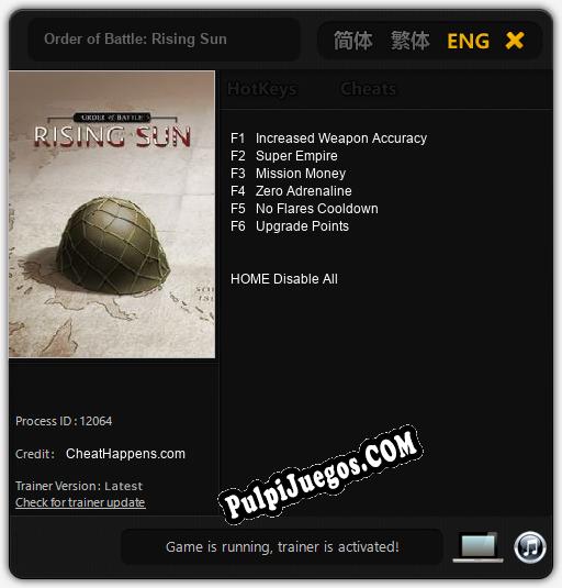 Order of Battle: Rising Sun: Cheats, Trainer +6 [CheatHappens.com]