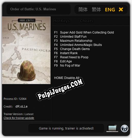 Entrenador liberado a Order of Battle: U.S. Marines [v1.0.6]