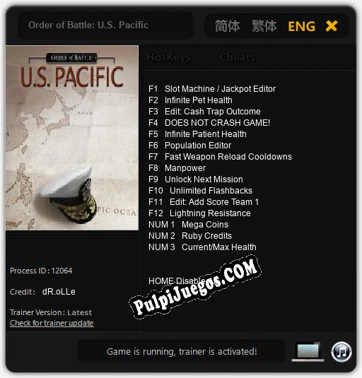 Entrenador liberado a Order of Battle: U.S. Pacific [v1.0.1]