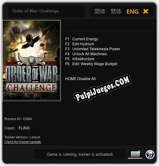 Order of War: Challenge: Cheats, Trainer +6 [FLiNG]