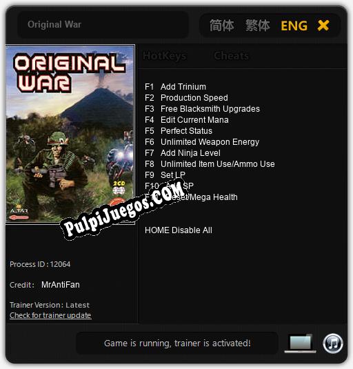 Original War: Trainer +11 [v1.2]