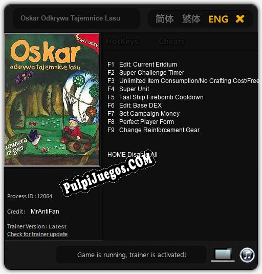 Entrenador liberado a Oskar Odkrywa Tajemnice Lasu [v1.0.5]