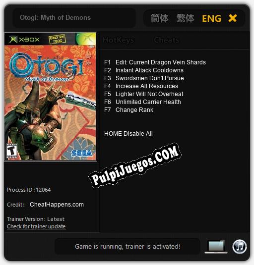 Otogi: Myth of Demons: Cheats, Trainer +7 [CheatHappens.com]