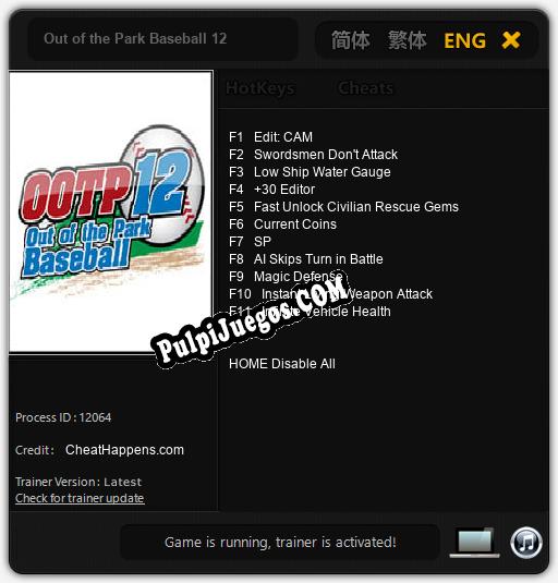 Entrenador liberado a Out of the Park Baseball 12 [v1.0.3]