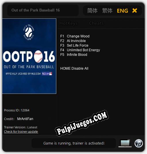 Entrenador liberado a Out of the Park Baseball 16 [v1.0.9]