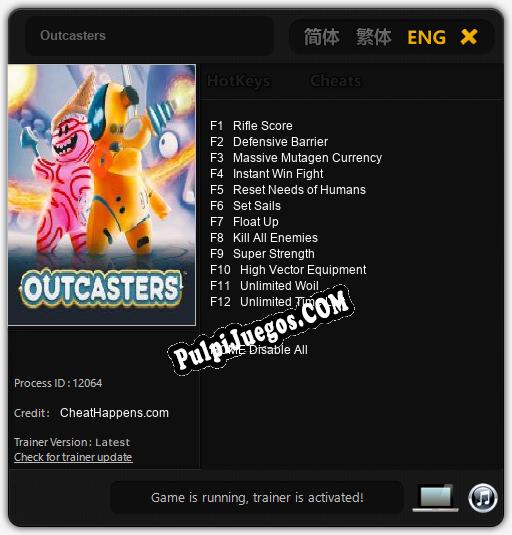 Outcasters: Trainer +12 [v1.6]