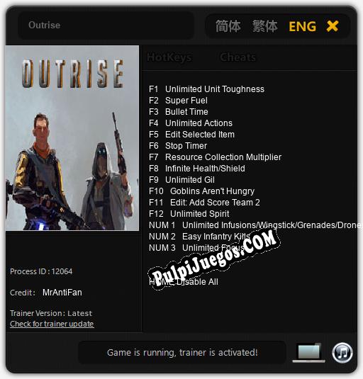 Entrenador liberado a Outrise [v1.0.5]