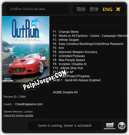 Entrenador liberado a OutRun Online Arcade [v1.0.2]