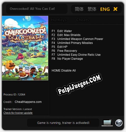 Overcooked! All You Can Eat!: Cheats, Trainer +8 [CheatHappens.com]