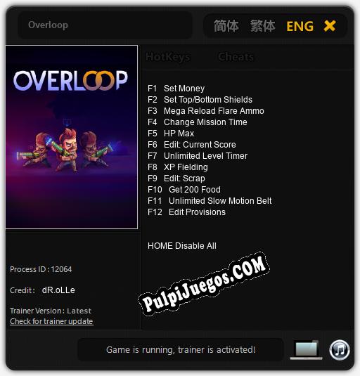 Overloop: Cheats, Trainer +12 [dR.oLLe]